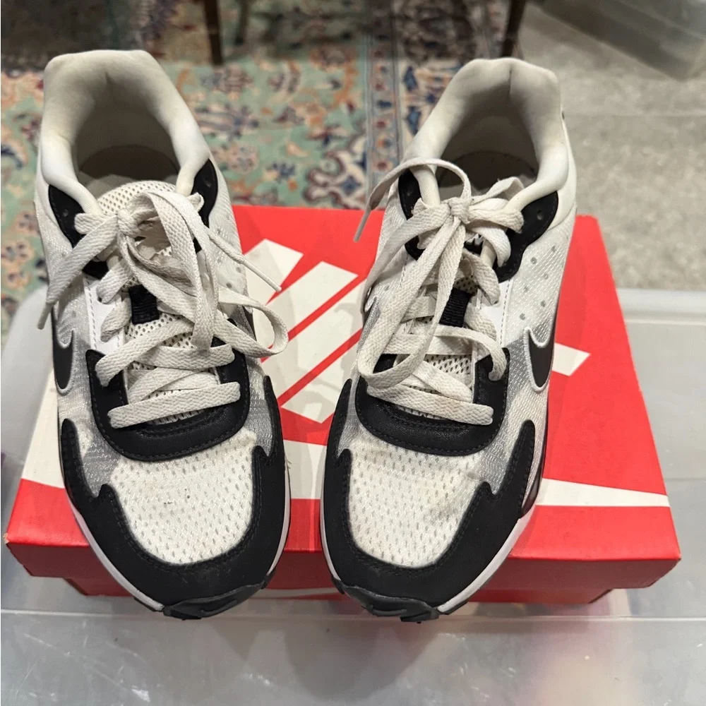 Nike Kids' Black‎ and White Mesh Sneakers